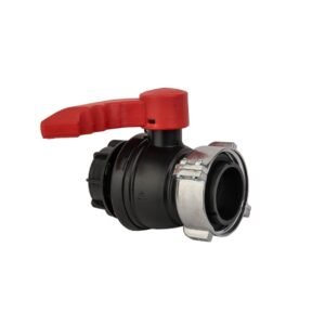 IBC rutulinis ventilis 75 mm vidinis sriegis x 60 mm išorinis sriegis su akle