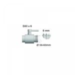 IBC rutulinis ventilis 75 mm vidinis sriegis x 60 mm išorinis sriegis su akle - Image 2