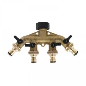 Žalvarinis šarnyrinis sujungimas ¾" išorinis sriegis su keturiais kraneliais GSI