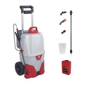 Akumuliatorinis sodo purkštuvas Pulmic Pegasus, 35L su ličio baterija ir vežimėliu + Dovana