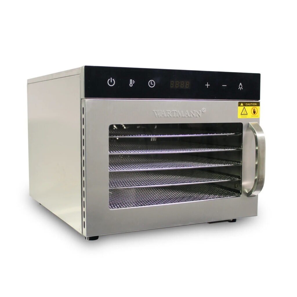 Vaisių džiovyklė Wartmann® WM-2206 DH nerūdijančio plieno, 6 padėklai