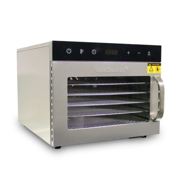 Vaisių džiovyklė Wartmann® WM-2206 DH nerūdijančio plieno, 6 padėklai