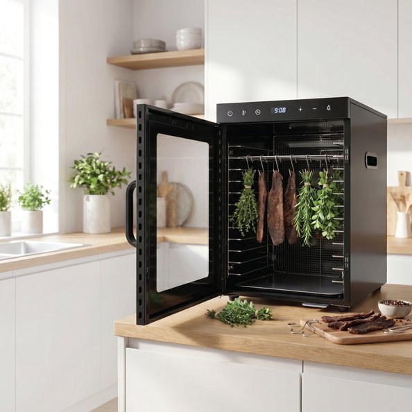 Vaisių džiovyklė Wartmann® WM-2512 DH nerūdijančio plieno, 12 padėklų - Image 6