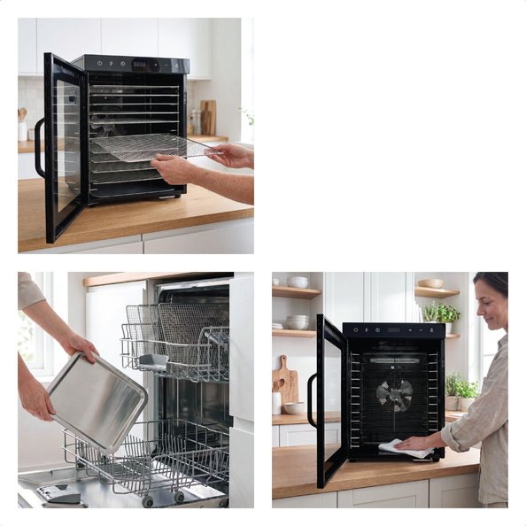 Vaisių džiovyklė Wartmann® WM-2512 DH nerūdijančio plieno, 12 padėklų - Image 12