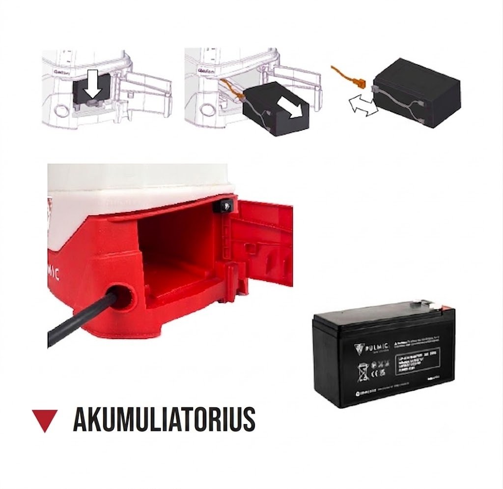 Akumuliatorinis sodo purkštuvas Pulmic Pegasus Lite 15L su ličio baterija + Dovana 100cm prailginimas - Image 3