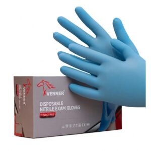 Vienkartinės mėlynos spalvos nitrilinės pirštinės 3.5g