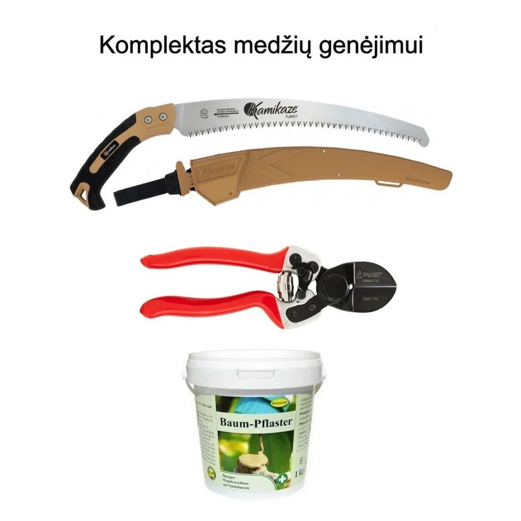 Komplektas medžių genėjimui profesionalams